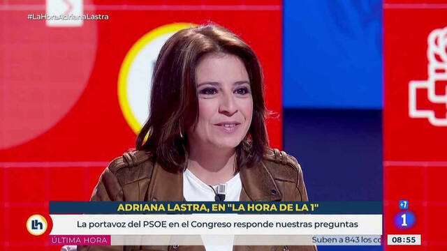 Adriana Lastra, en TVE.