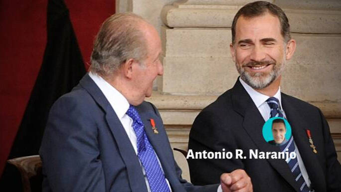 El Rey Felipe y el Rey Juan Carlos, en 2015