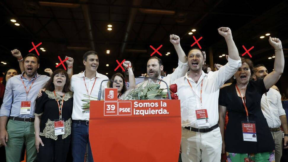 No quedará ningún alto cargo de la anterior Comisión Ejecutiva Federal del PSOE.