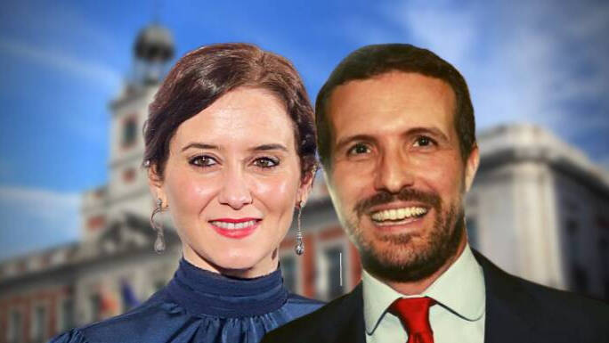 Pablo Casado e Isabel Díaz Ayuso