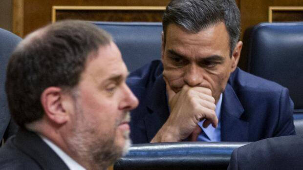 Oriol Junqueras y Pedro Sánchez