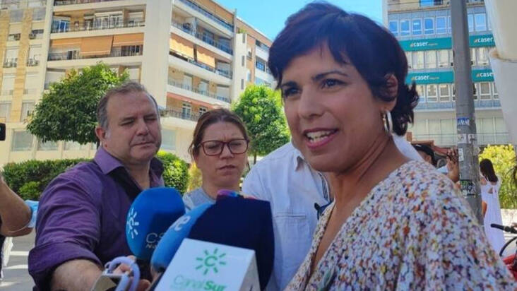La candidata de Adelante Andalucía a las elecciones del 19J, Teresa Rodríguez, este viernes en Sevilla.