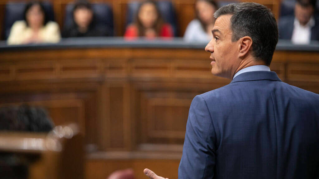 Pedro Sánchez, este miércoles en el Congreso.