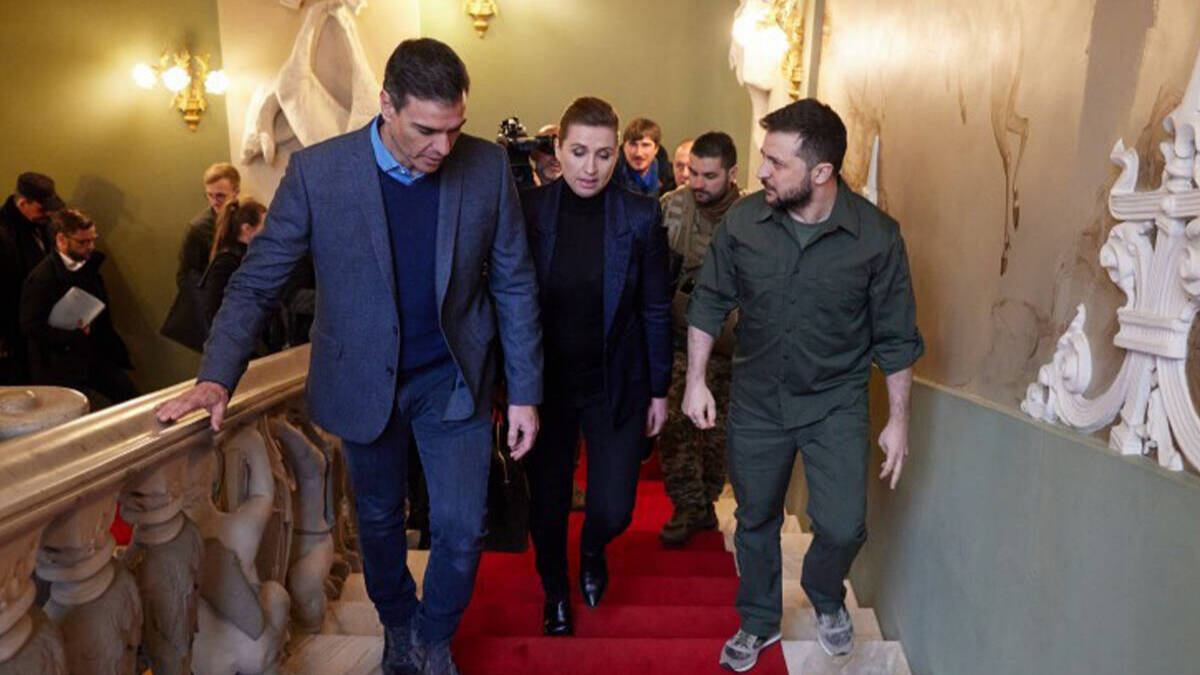 Sánchez con Zelenski en su visita a Kiev
