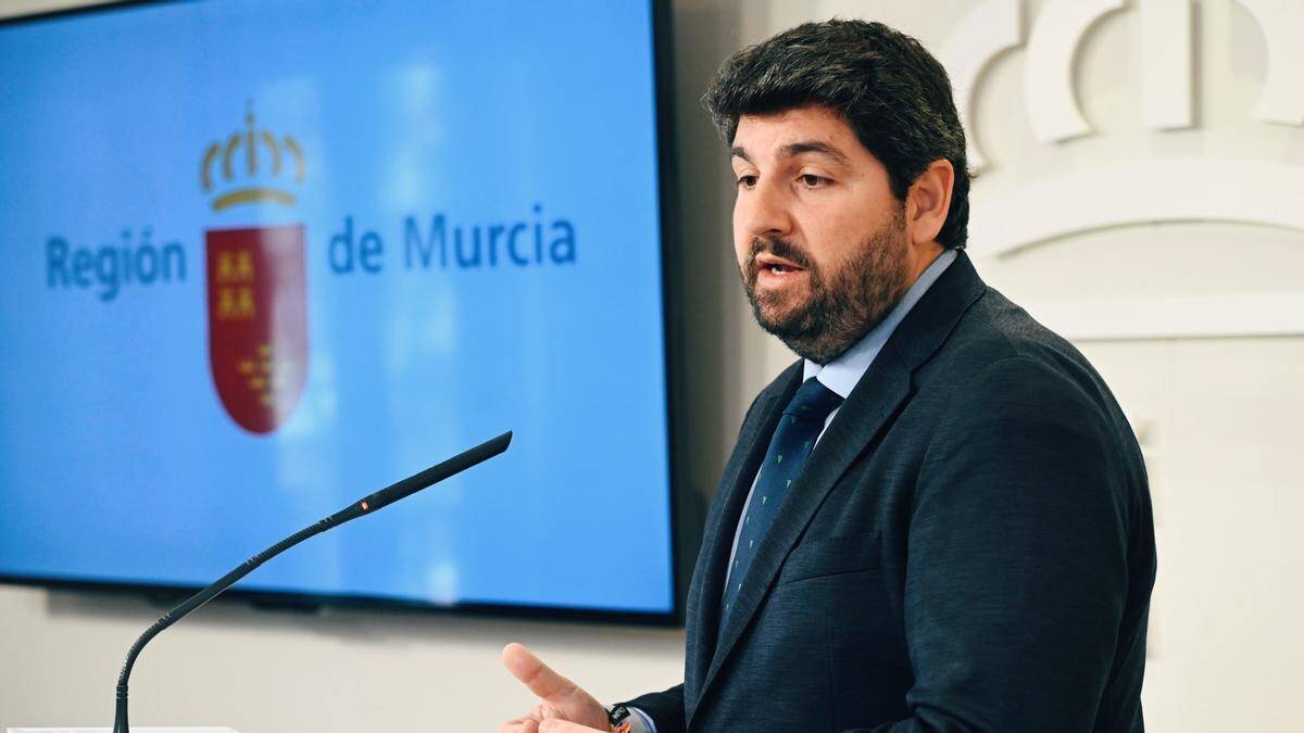 El presidente de Murcia, Fernando Lopez Miras.