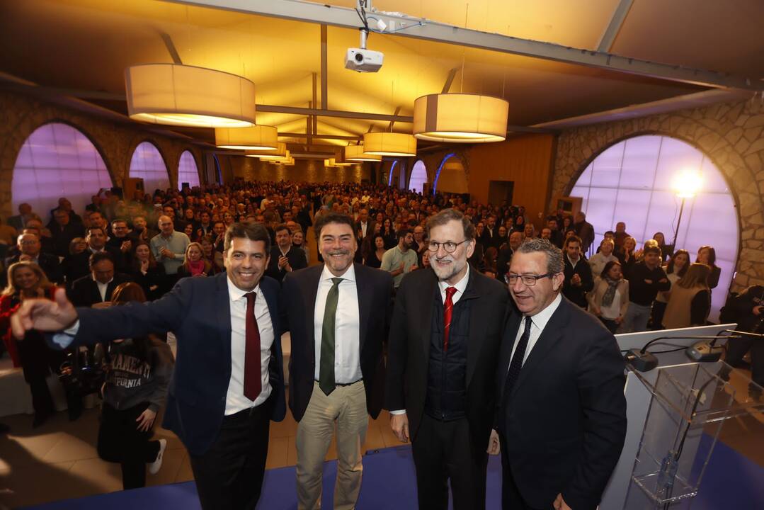 Carlos Mazón, Luis Barcala, Mariano Rajoy y Toni Pérez