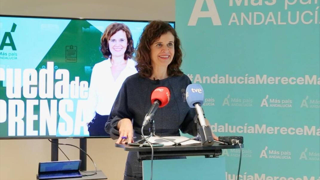 La presidenta de Más País Andalucía y portavoz parlamentaria adjunta de Por Andalucía, Esperanza Gómez.