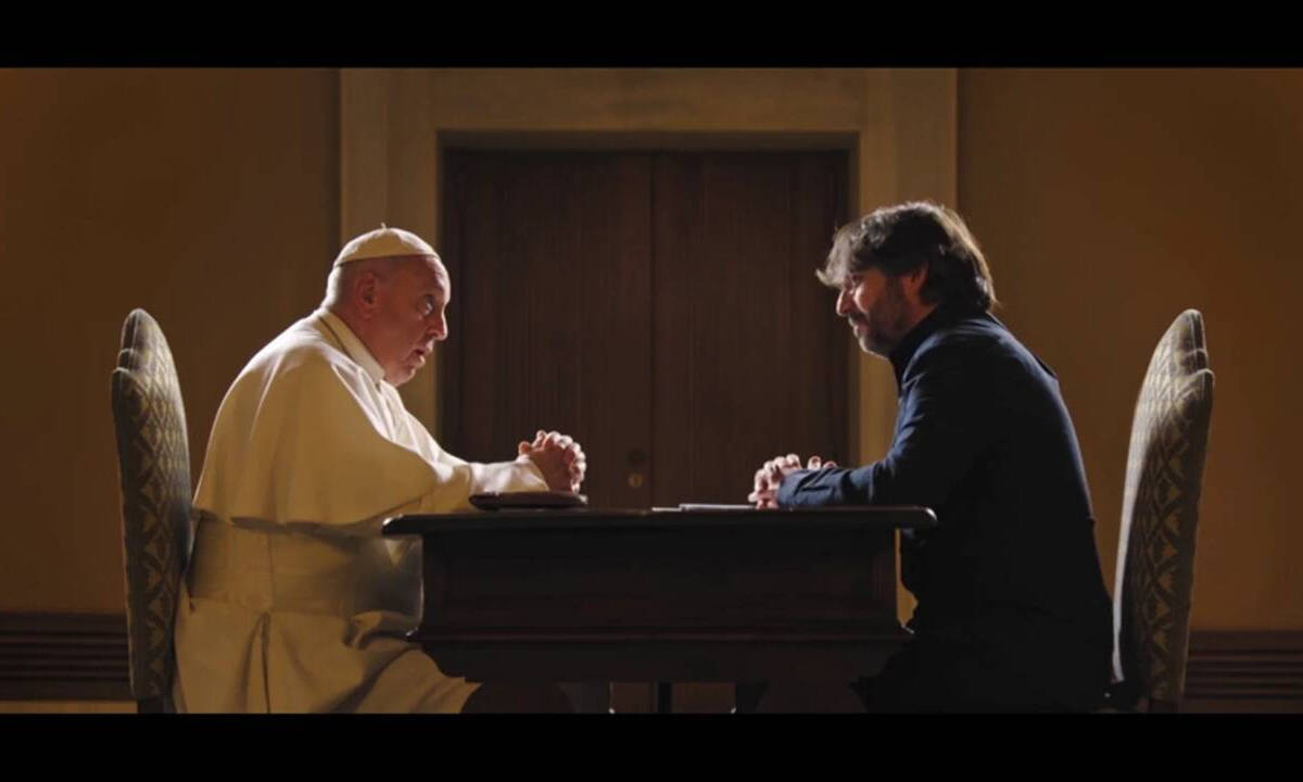 Papa Francisco y Jordi Évole, durante la entrevista de 2019. 