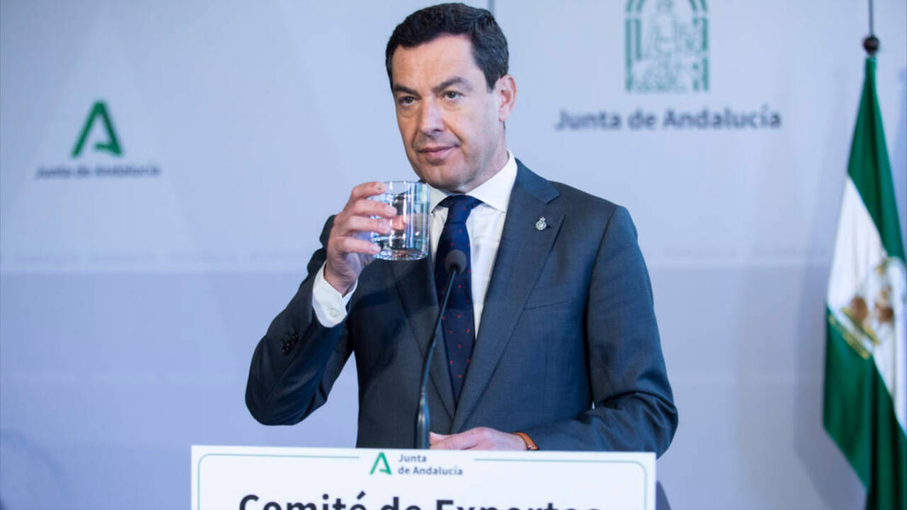El presidente de la Junta de Andalucía, Juanma Moreno (PP).