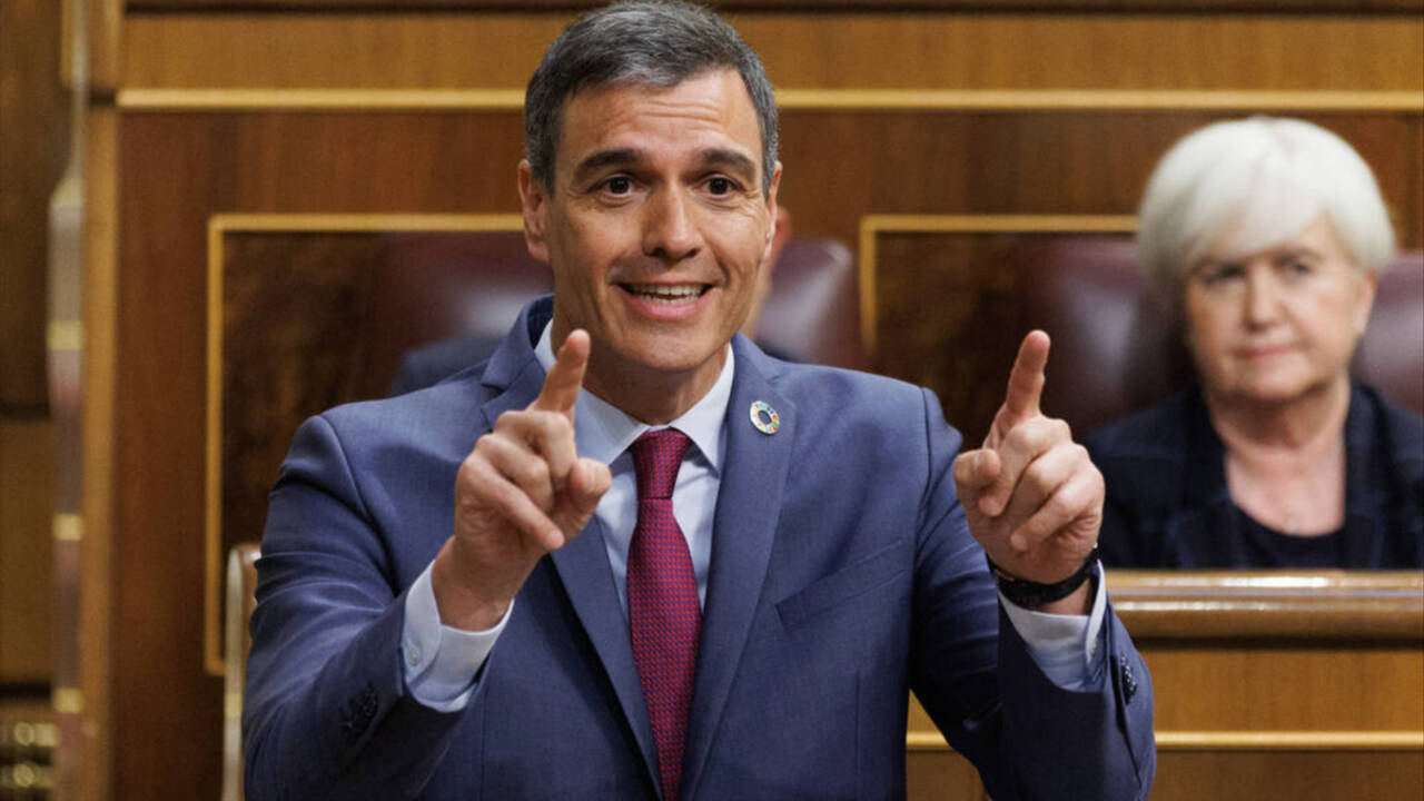 El presidnete del Gobierno, Pedro Sánchez, en el Congreso de los Diputados.