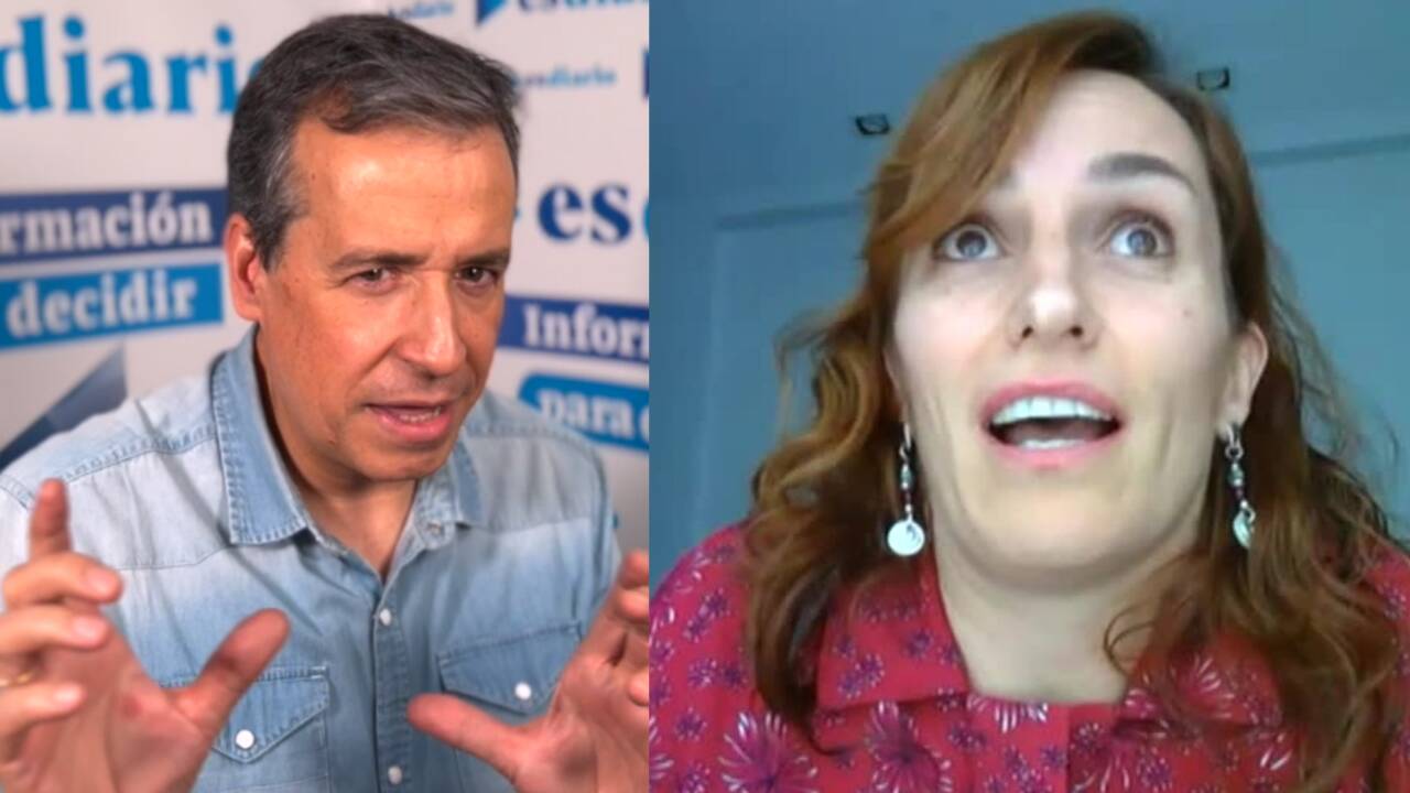 Benjamín López, subdirector de ESdiario, y Mónica García, líder de Más Madrid
