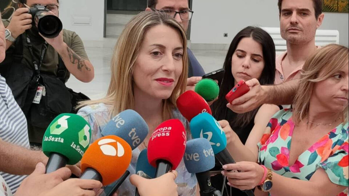María Guardiola, en la imagen en una comparecencia ante los medios, será la próxima presidenta de Extremadura. 