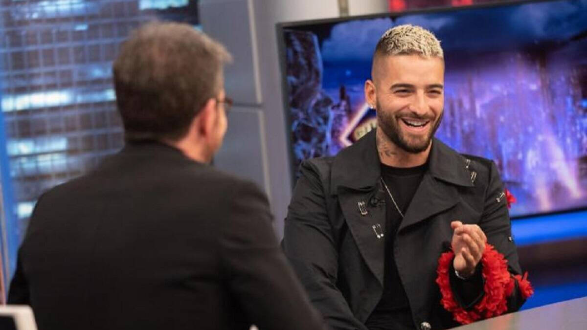 Maluma, en plena entrevista con Pablo Motos en "El Hormiguero". 