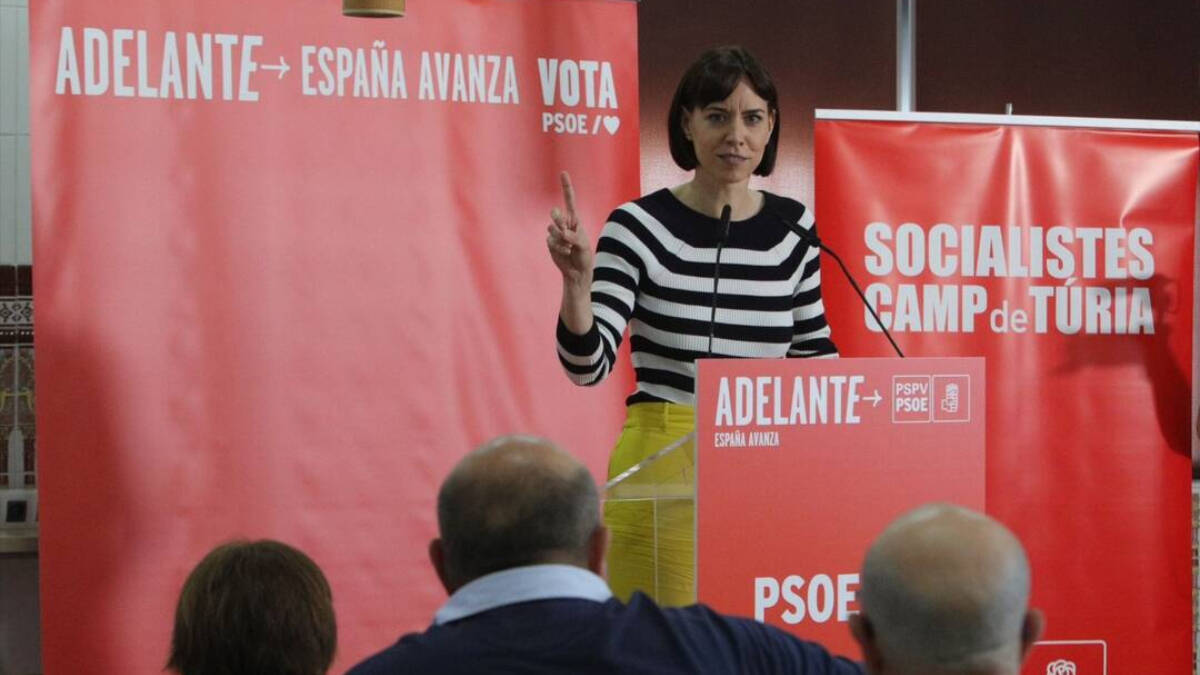 Diana Morant en un mitin del PSOE