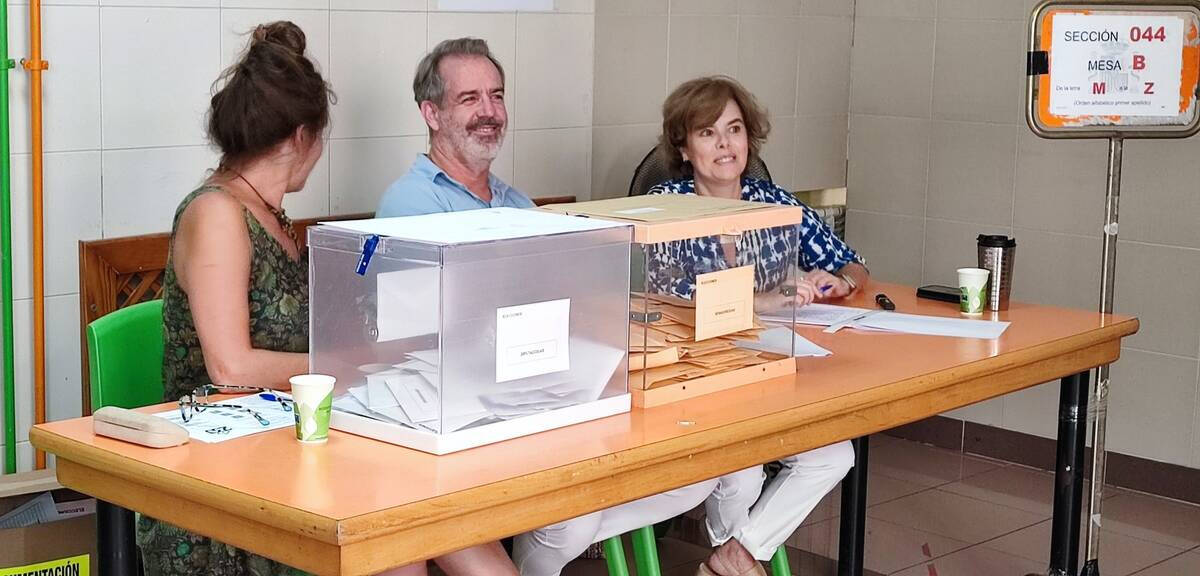 A Soraya Sáenz de Santamaría le ha tocado estar en mesa electoral el 23J