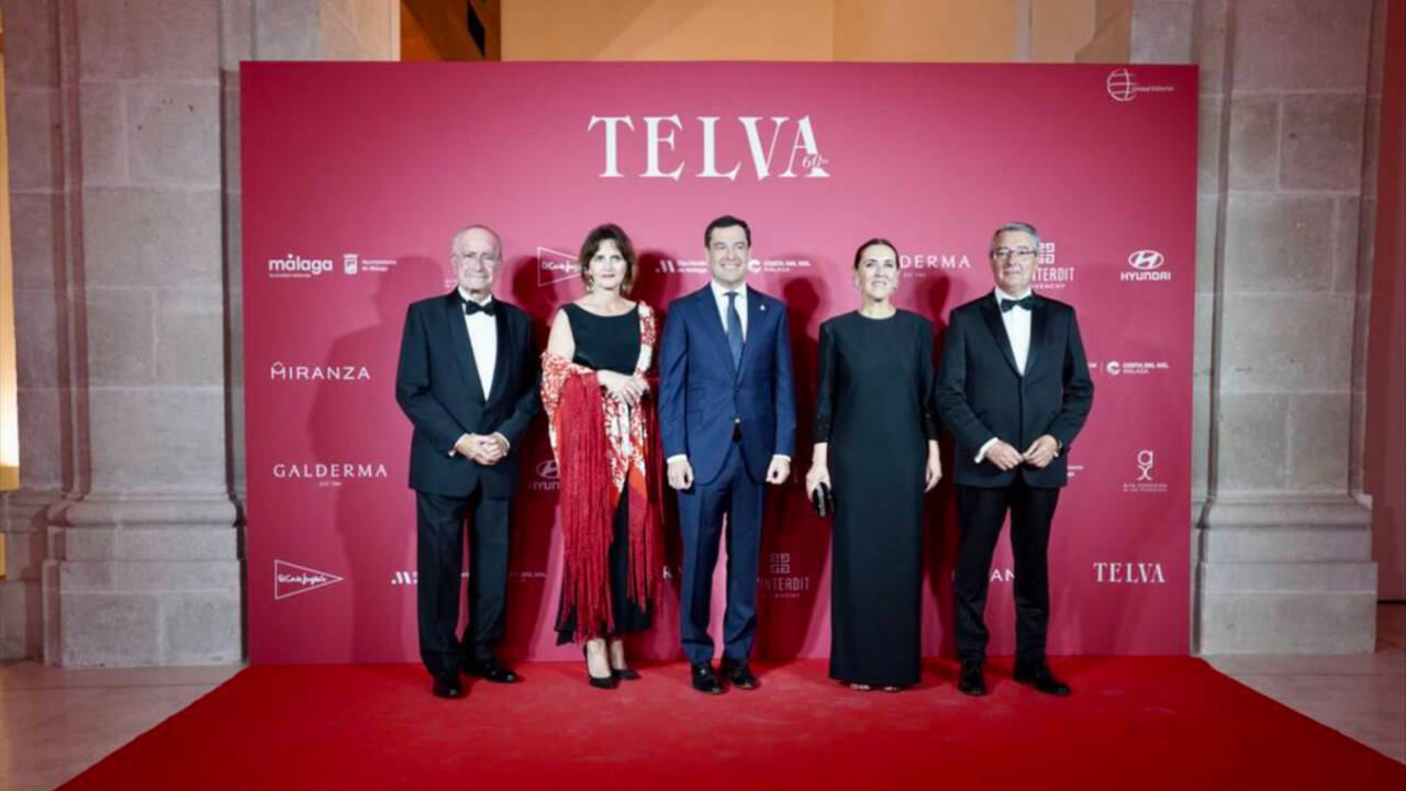 La revista Telva celebra su 60 aniversario en el Museo de Málaga, con la presencia del presidente de la Junta.
