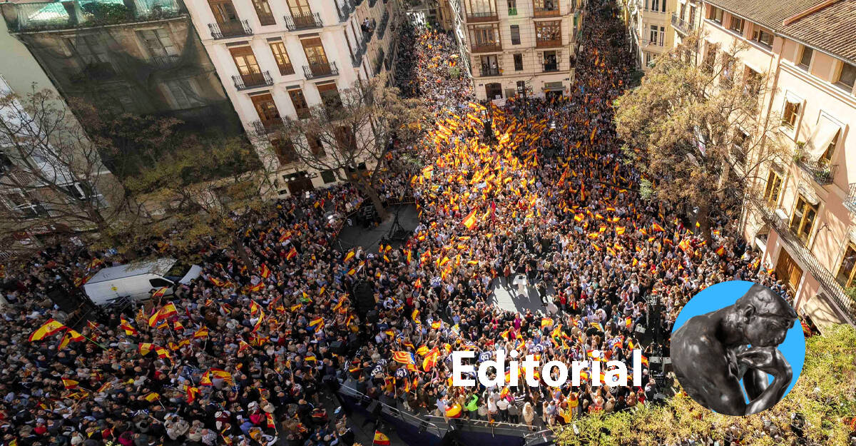 Concentración en Valencia contra la amnistía