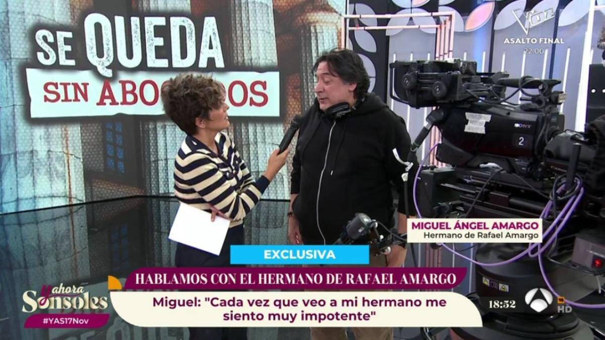 Miguel Amargo se confiesa con Sonsoles Ónega