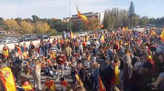 Los manifestantes contra la amnistía bloquearon la A6 de camino a La Moncloa