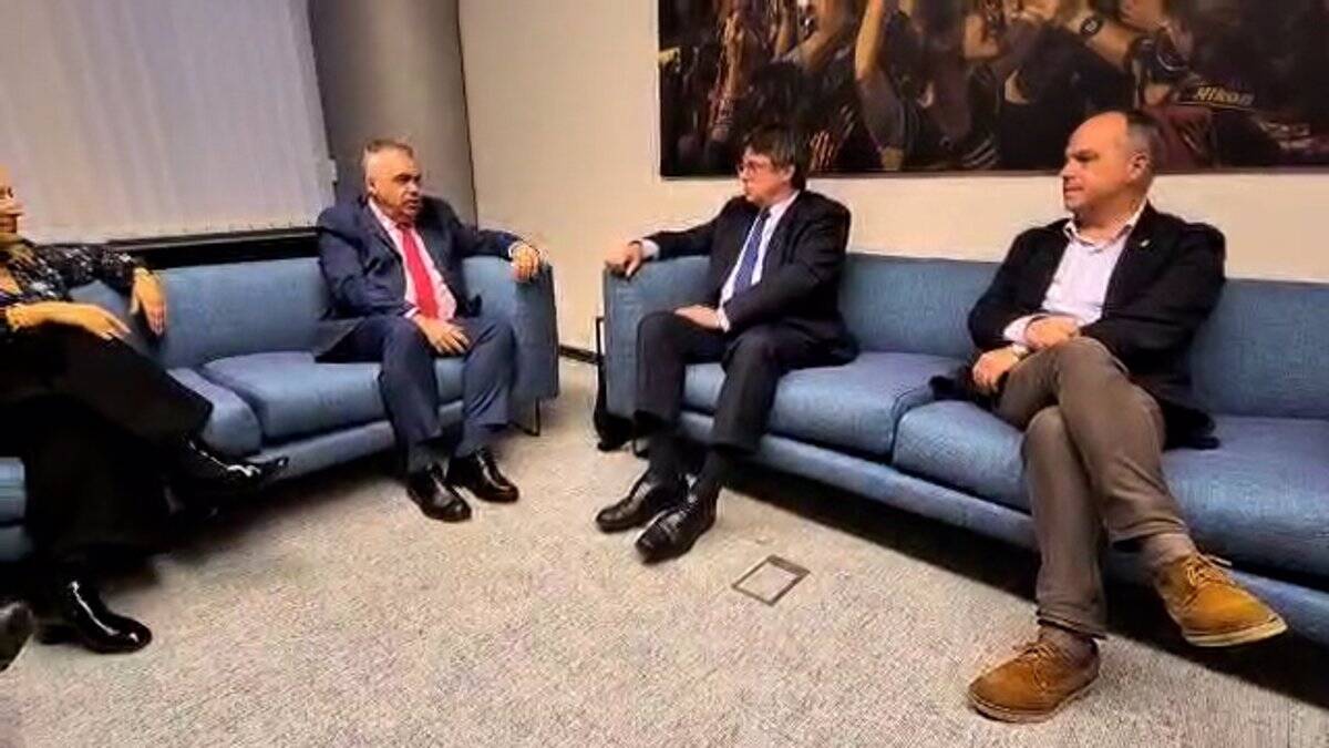 Cerdan y Puigdemont, en la reunión en la que urdieron la amnistía.
