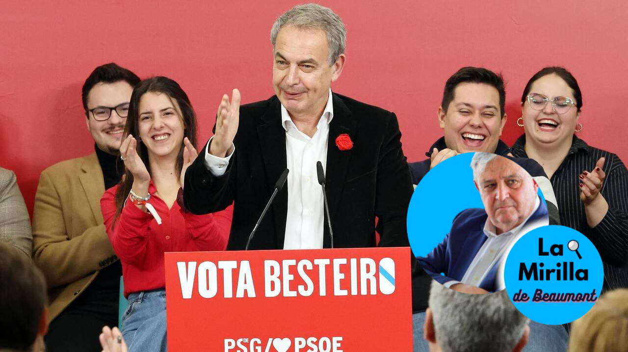 Zapatero, en un mitin de la campaña gallega.