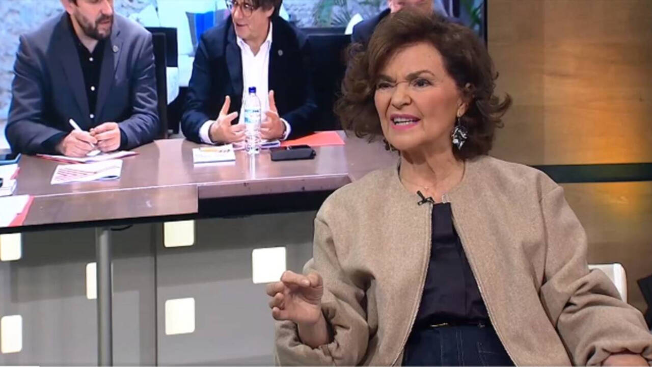 Carmen Calvo, presidenta del Consejo de Estado, en Canal Sur TV.