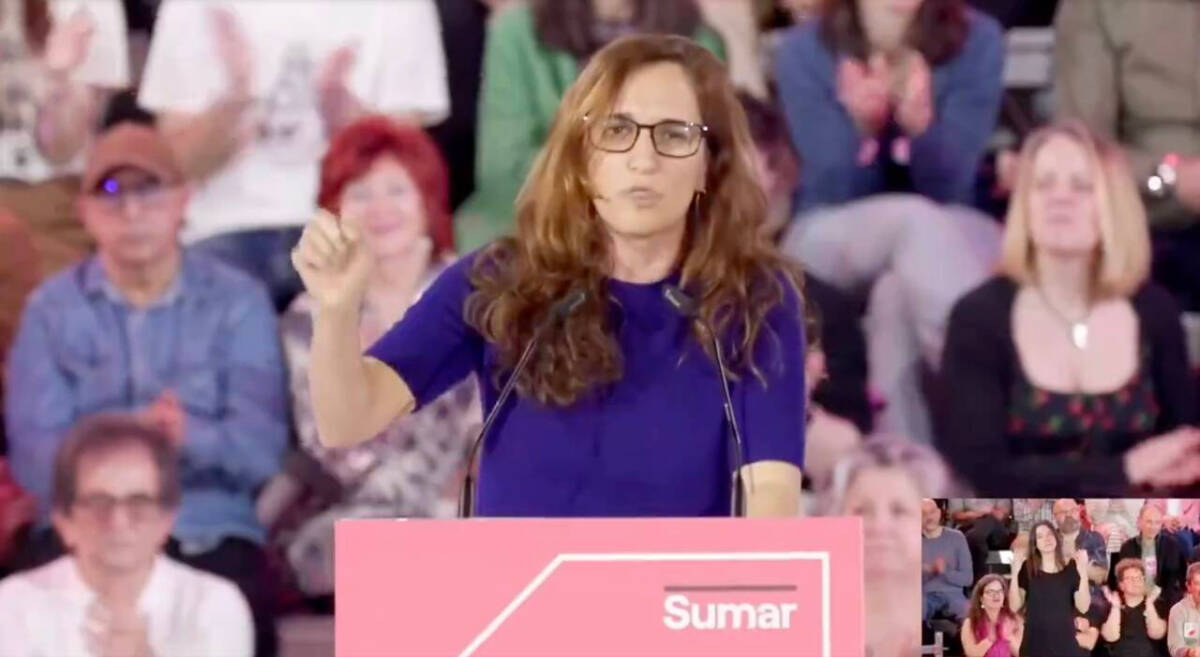 Mónica García en la asamblea de Sumar