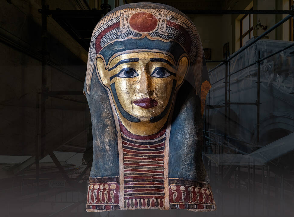 'Máscara egipcia' fotografiada por José Manuel Ballester en el Museo Arqueológico Nacional