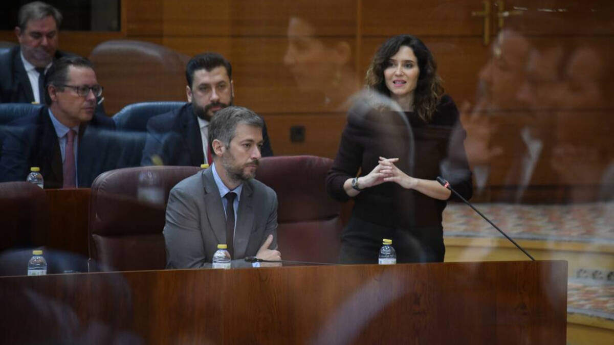 Isabel Díaz Ayuso en la Asamblea de Madrid