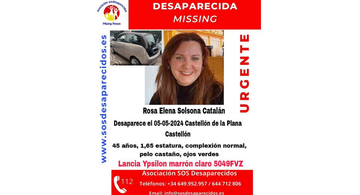 Cartel con la imagen de Rosa Elena, la mujer desaparecida 