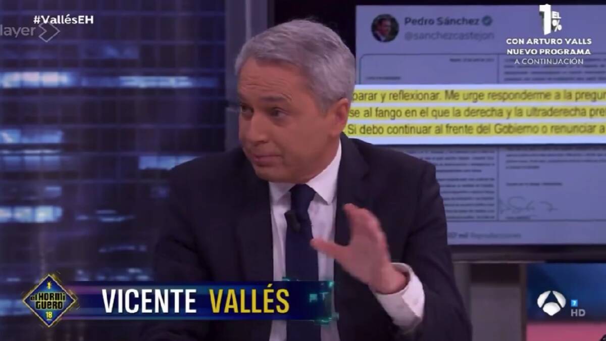 El presentador de informativos de Antena 3, Vicente Vallés.