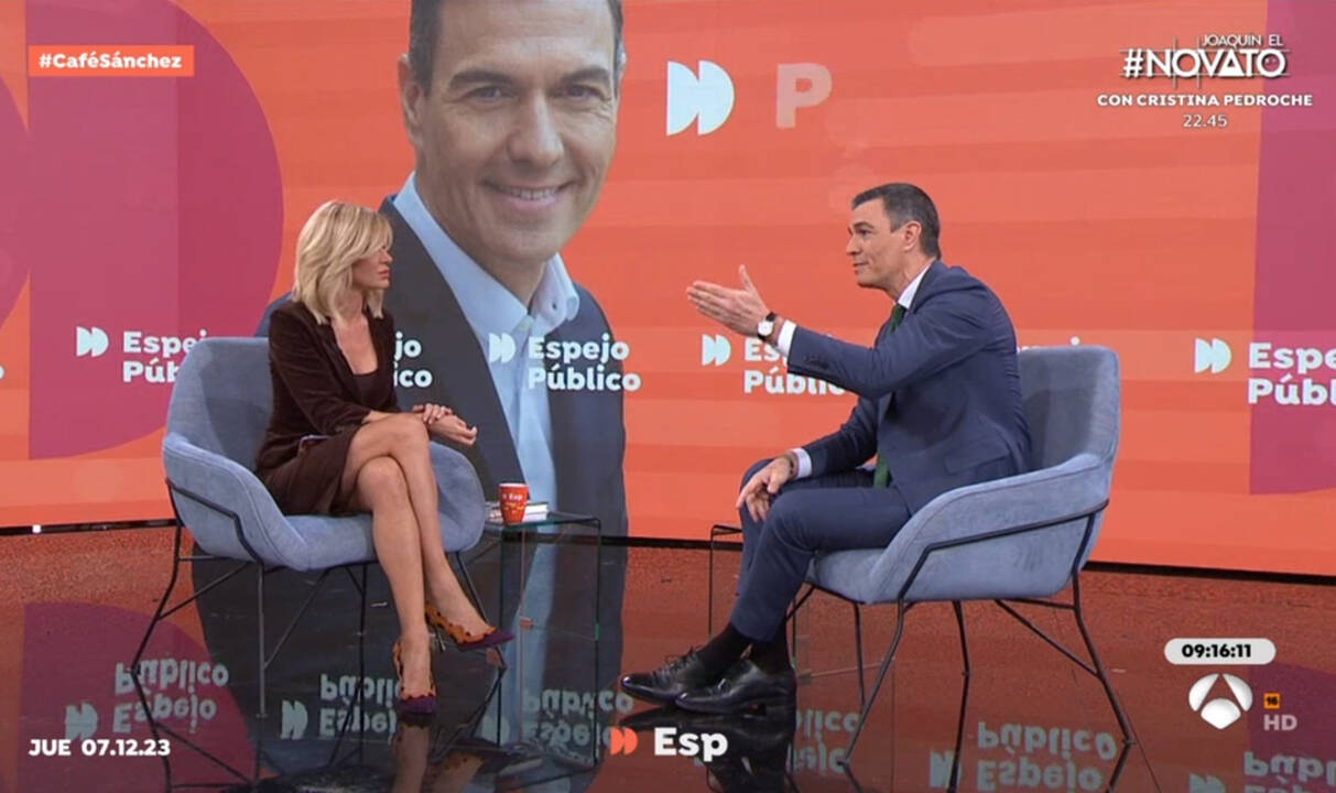 Susanna Griso, en su última entrevista a Pedro Sánchez.