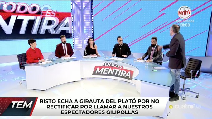 Juan Carlos Girauta y Risto Mejide protagonizan una discusión en Cuatro