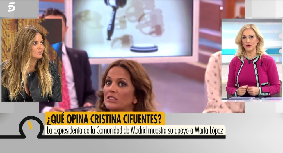 Marta López y Cristina Cifuentes en 