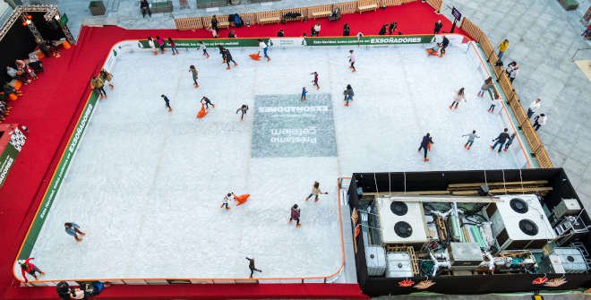 Pista de patinaje sobre hielo Madrid: Palacio de Cibeles