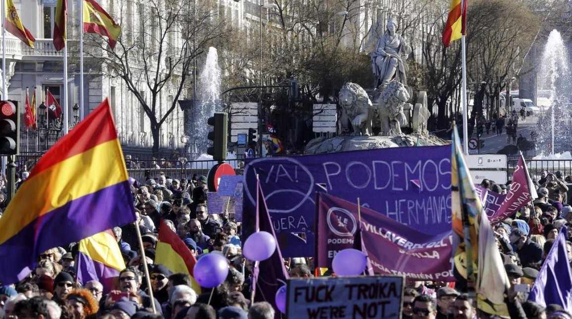 Sectores de Podemos piden repetir la Marcha por el Cambio bajo el "No a la guerra"