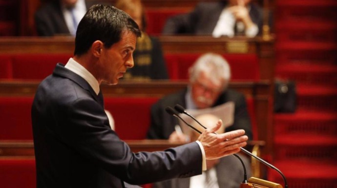 Manuel Valls, este jueves en el Parlamento.