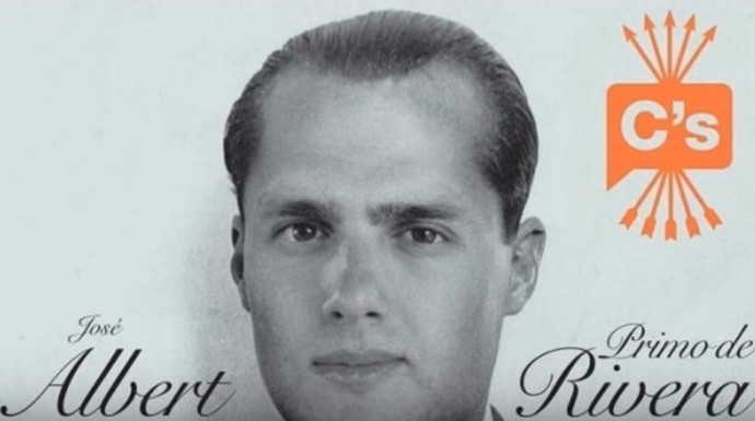 Rivera caracterizado como Primo de Rivera.