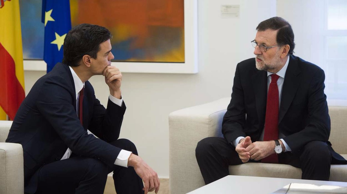 Rajoy y Sánchez este miércoles en La Moncloa.