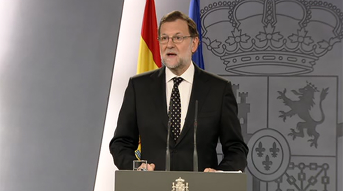 Mariano Rajoy valoró desde Moncloa la investidura del nuevo presidente de Cataluña.