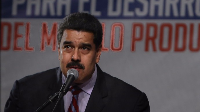 Nicolás Maduro durante la formación del Consejo Nacional de Economía Productiva. 