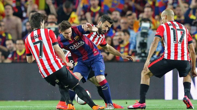 El Athletic y el Barcelona se enfrentan en cuartos de la Copa del Rey. 