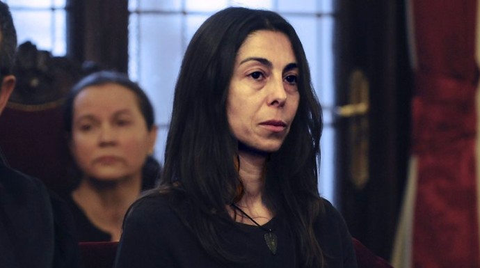Raquel Gago, amiga íntima de Triana, durante el juicio por el asesinato de Isabel Carrasco.