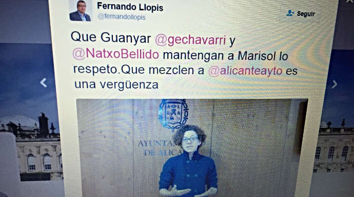 El dirigente de Ciudadanos, Fernando Llopis, captó el vídeo en Twitter de La Roja,
