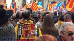 El separatismo empaña la manifestación por España con dos banderas franquistas