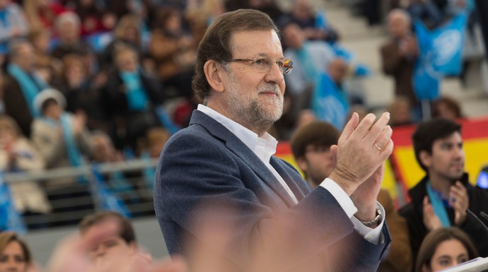 Rajoy durante un mitin en la campaña del 20-D.