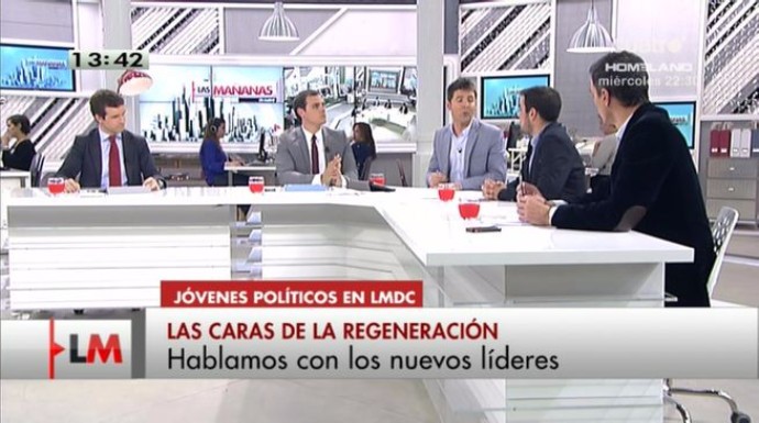 El debate en el que participaron Casado, Sánchez, Rivera y Garzón.