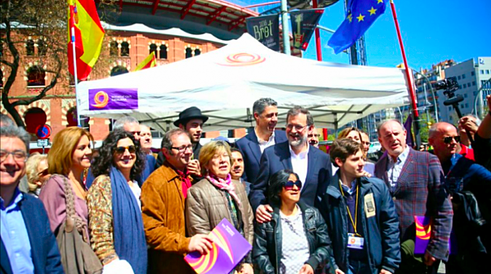 Mariano Rajoy, en Barcelona. 