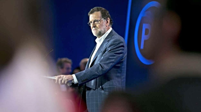 Mariano Rajoy, este domingo en Córdoba. 