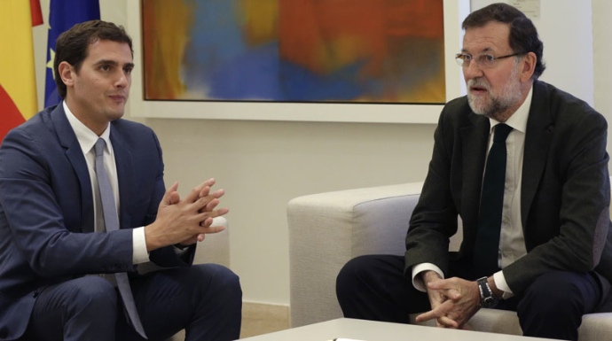Rajoy, en La Moncloa con Albert Rivera